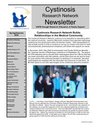 Cystinosis Newsletter - Cystinosis Research Network