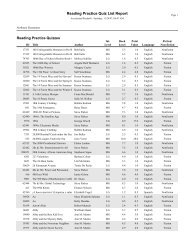 Garcia Elementary AR List QuizNum Language Type Voice Book ...