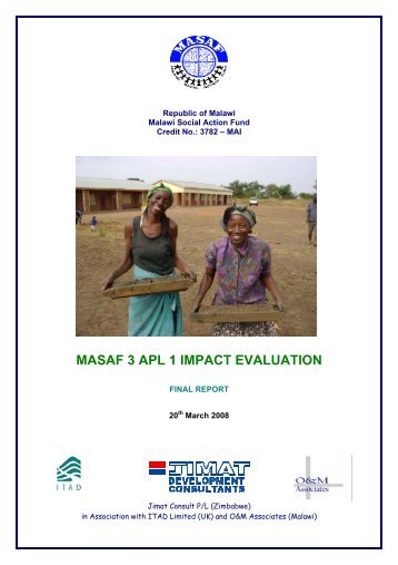 APL1 Impact Evaluation Report (Jimat Development ... - MASAF