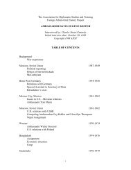 Boster, Davis Eugene.toc.pdf - Association for Diplomatic Studies ...