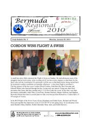 cordon wins flight a swiss - Bermuda Regional Bridge Tournament