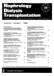 Front Matter (PDF) - Nephrology Dialysis Transplantation