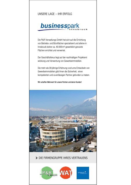 Businesspark Innsbruck - P&R Verwaltungs GmbH