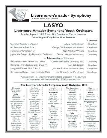 LASYO Livermore-Amador Symphony Youth Orchestra