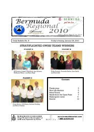 Bulletin 8 - Bermuda Regional Bridge Tournament