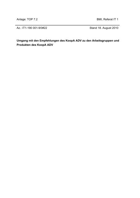 Grundlagendokument: Aufgabenübertragung des ... - IT Planungsrat