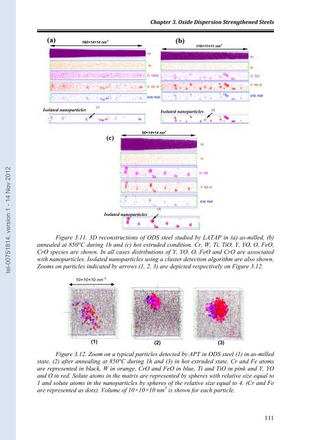 Etude par Sonde Atomique Tomographique de la formation de nano ...