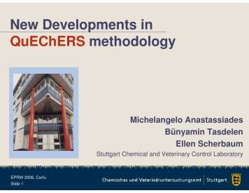 New Developments in QuEChERS methodology