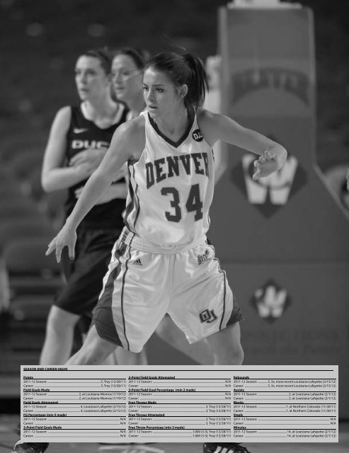 2011-12 DU Season Highlights - University of Denver Athletics