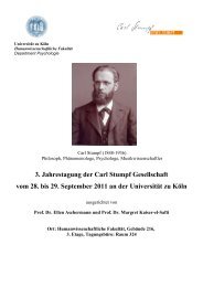 Programm - Carl Stumpf Gesellschaft