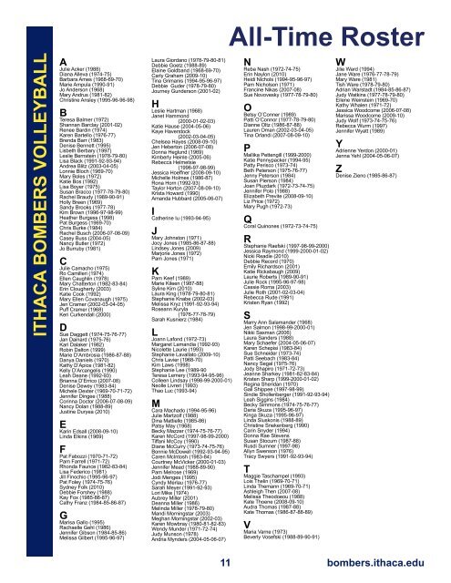 2011 Media Guide - Ithaca College Athletics