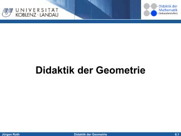 Entdeckendes Lernen - Didaktik der Mathematik (Sekundarstufen)