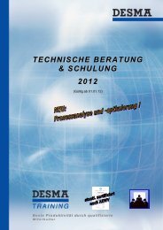 Schulungskatalog 2012 - bei der DESMA