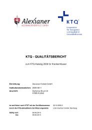KTQ-Qualitätsbericht - Alexianer-Krankenhaus Krefeld