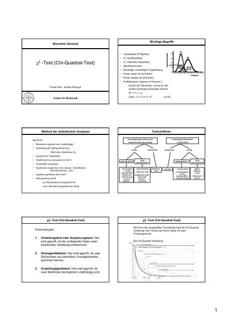 χ2 -Test (Chi-Quadrat-Test)