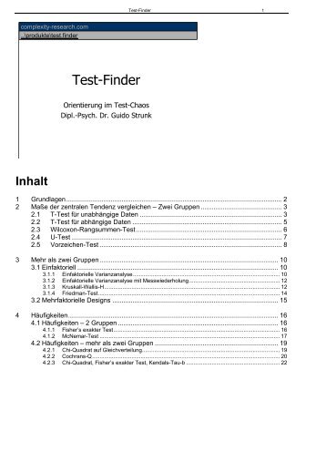 Foliensatz: Test-Finder - Complexity-Research