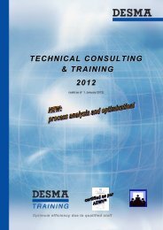 Training catalogue 2012 - bei der DESMA