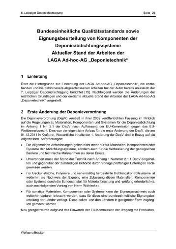 Bundeseinheitliche Qualitätsstandards sowie Eignungsbeurteilung ...