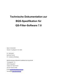 Technische Dokumentation zur BQS-Spezifikation für QS-Filter ...