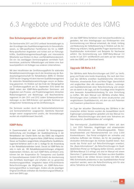 Geschäftsbericht 2011/2012 - BDPK