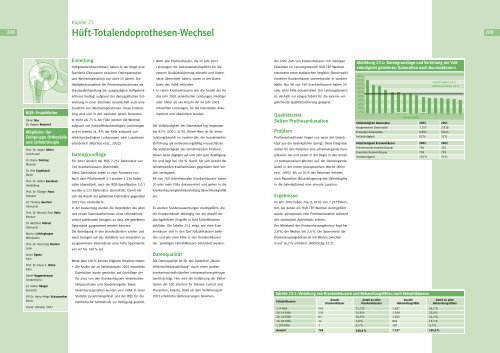 Qualität sichtbar machen. - BQS Qualitätsreport