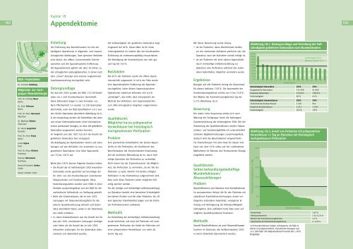 Qualität sichtbar machen. - BQS Qualitätsreport