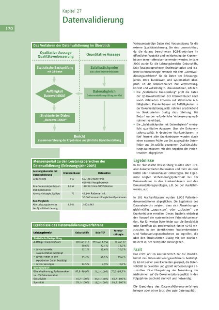 Qualität sichtbar machen. - BQS Qualitätsreport