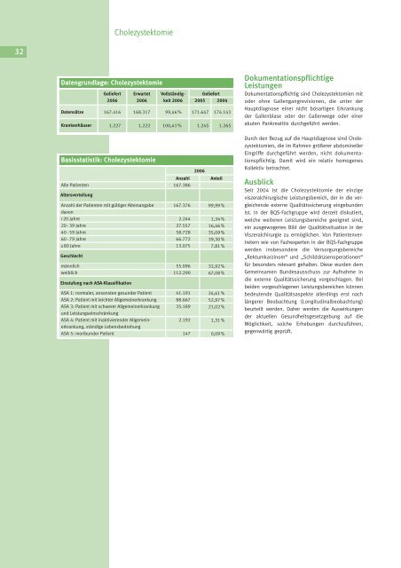 Qualität sichtbar machen. - BQS Qualitätsreport