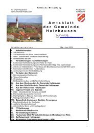 Amtsblatt der Gemeinde Holzhausen - Leading Kommunikation