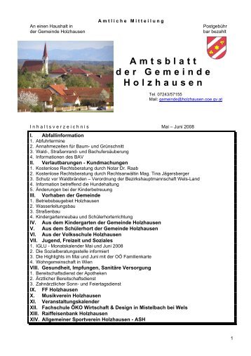 Amtsblatt der Gemeinde Holzhausen - Leading Kommunikation
