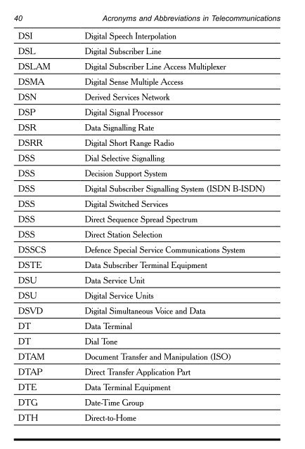 Acronyms and Abbreviations in Telecommunications - InterConnect ...