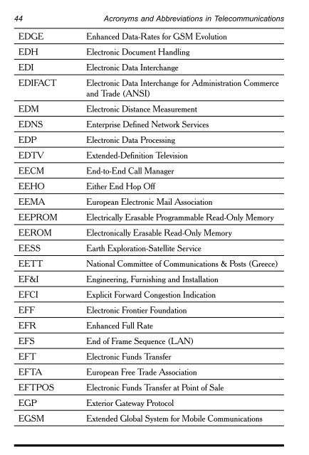 Acronyms and Abbreviations in Telecommunications - InterConnect ...