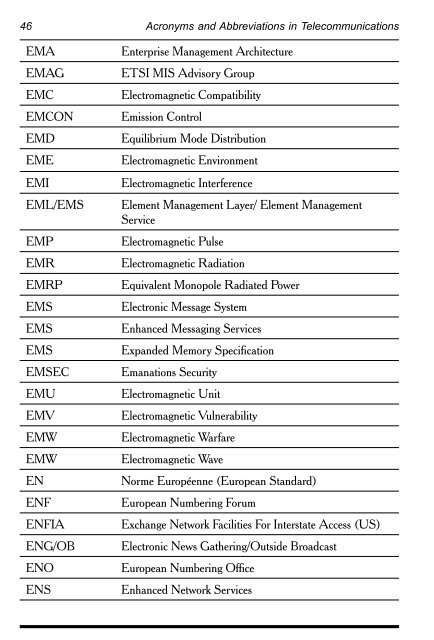 Acronyms and Abbreviations in Telecommunications - InterConnect ...