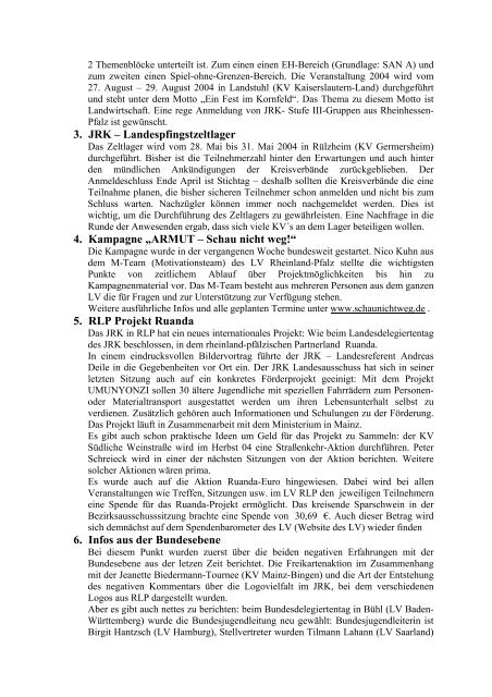 Protokoll - DRK Bezirksverband Rheinhessen-Pfalz