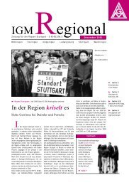 Facharbeiter/-in Metall - IG Metall Region Stuttgart