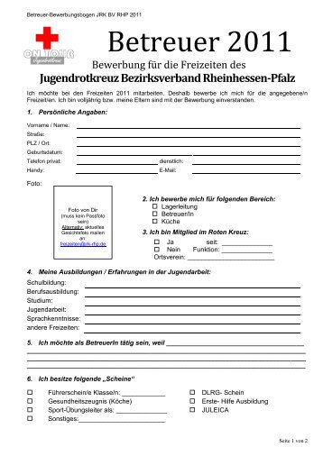 Jugendrotkreuz Bezirksverband Rheinhessen-Pfalz - DRK ...
