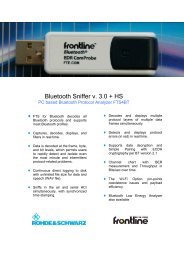 Bluetooth Sniffer v. 3.0 + HS - Rohde & Schwarz Australia