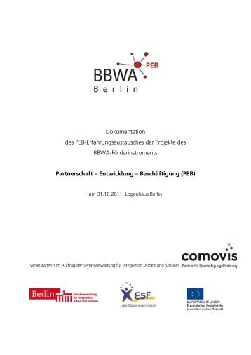 Dokumentation des PEB-Erfahrungsaustausches der ... - BBWA Berlin