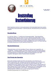 Bruststraffung Brustverkleinerung - Dr. Hörl