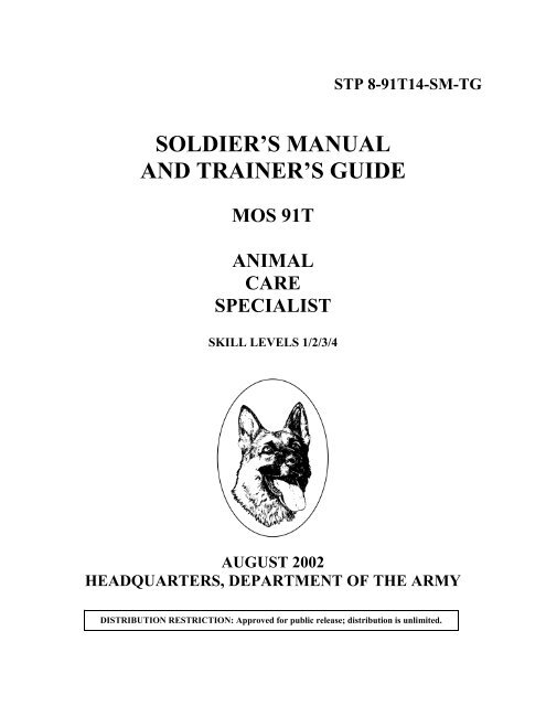 Stp 8 91t14 Sm Tg Soldier S Manual And Trainer S Guide Mos 91t Stp 8 91t14 Sm Tg Soldier S Manual And Trainer S Guide Mos 91t