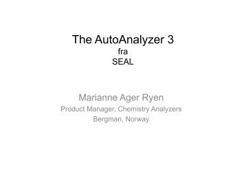 The AutoAnalyzer 3 - Bergman-net