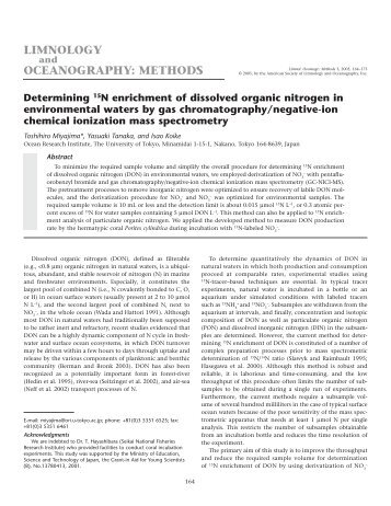 Determining 15N enrichment of dissolved organic nitrogen ... - ASLO