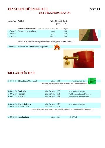 FENSTERSCHÜTZERSTOFF Seite 10 und ... - Pirmann
