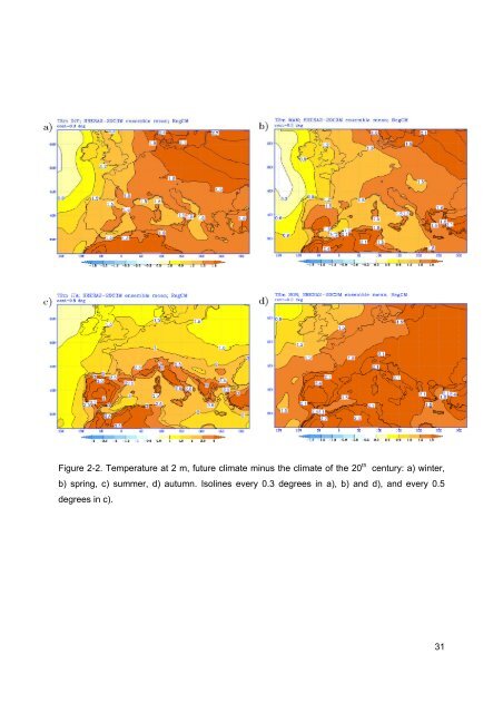 Observed climate changes in Croatia Climate change scenario