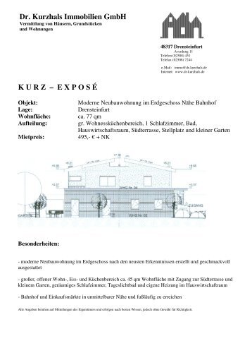 Dr. Kurzhals Immobilien GmbH K U R Z Ã¢ÂÂ E X P O S ÃÂ