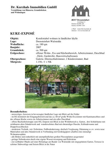 Dr. Kurzhals Immobilien GmbH KURZÃ¢ÂÂEXPOSÃÂ