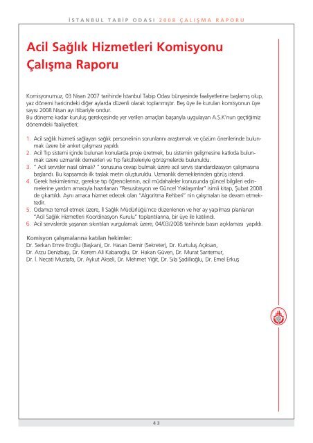 2007-2008 Çalışma Raporu - İstanbul Tabip Odası