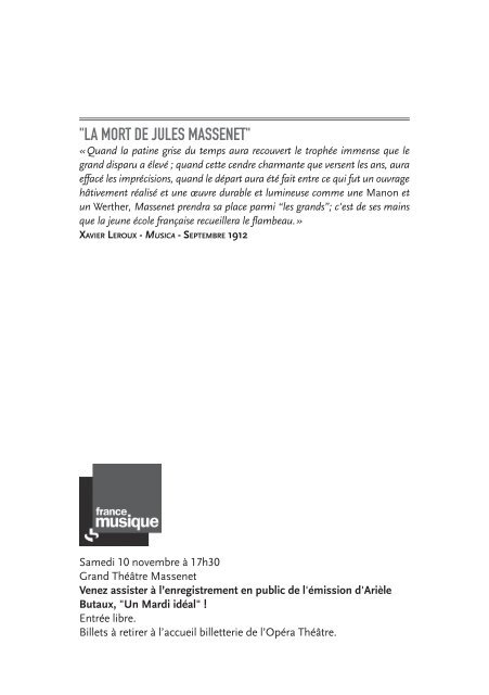 PROGRAMME - Opéra Théâtre de Saint-Etienne