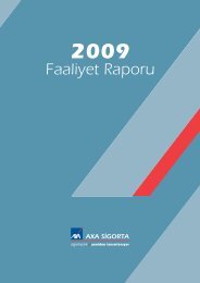 Faaliyet Raporu 2009 - Axa Sigorta