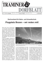 Flugplatz Bozen – wir reden mit! - Traminer Dorfblatt